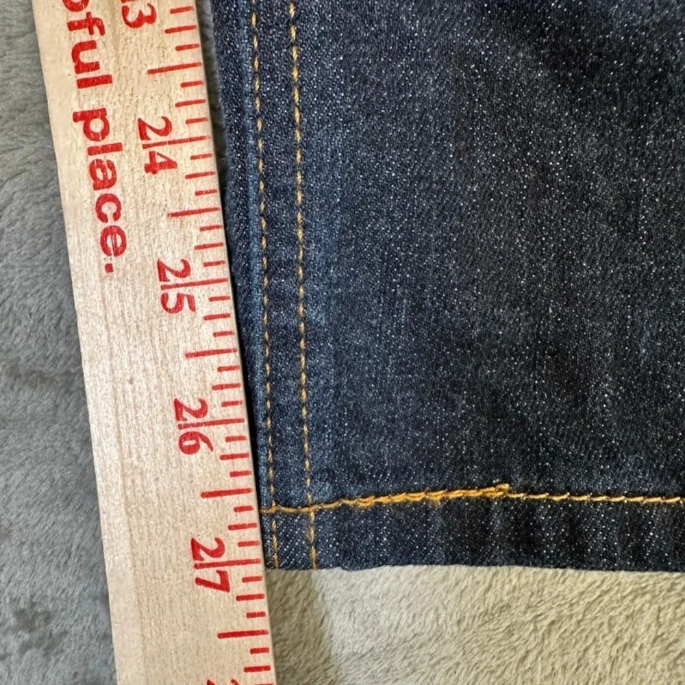 Levi Strauss Mens Dark Wash Indigo Straight Leg Denim Jeans Blue 42x27